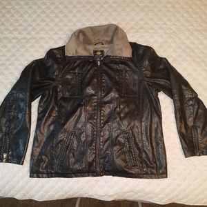 BSL Sz 2XL Brave Soul Luxe Faux Leather Jacket